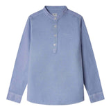 Pepe Jeans Camicia Manica Lunga Tinta Unita con Collo Coreano per Bambino PB302703 AZZURRO PEPE JEANS 