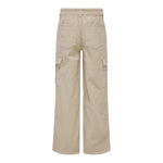 ONLY pantalone tinta unita con tasconi modello a palazzo Beige per Bambina 15304049 BEIGE ONLY 