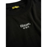 Blauer T-Shirt Tinta Unita con Stampa per Neonato 25SBLKH025555N NERO BLAUER 