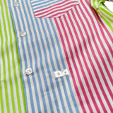 Daniele Alessandrini Camicia Tinta Unita con Fantasia A Righe Mezza Manica per Bambino 1236C00295 BIANCO DANIELE ALESSANDRINI 