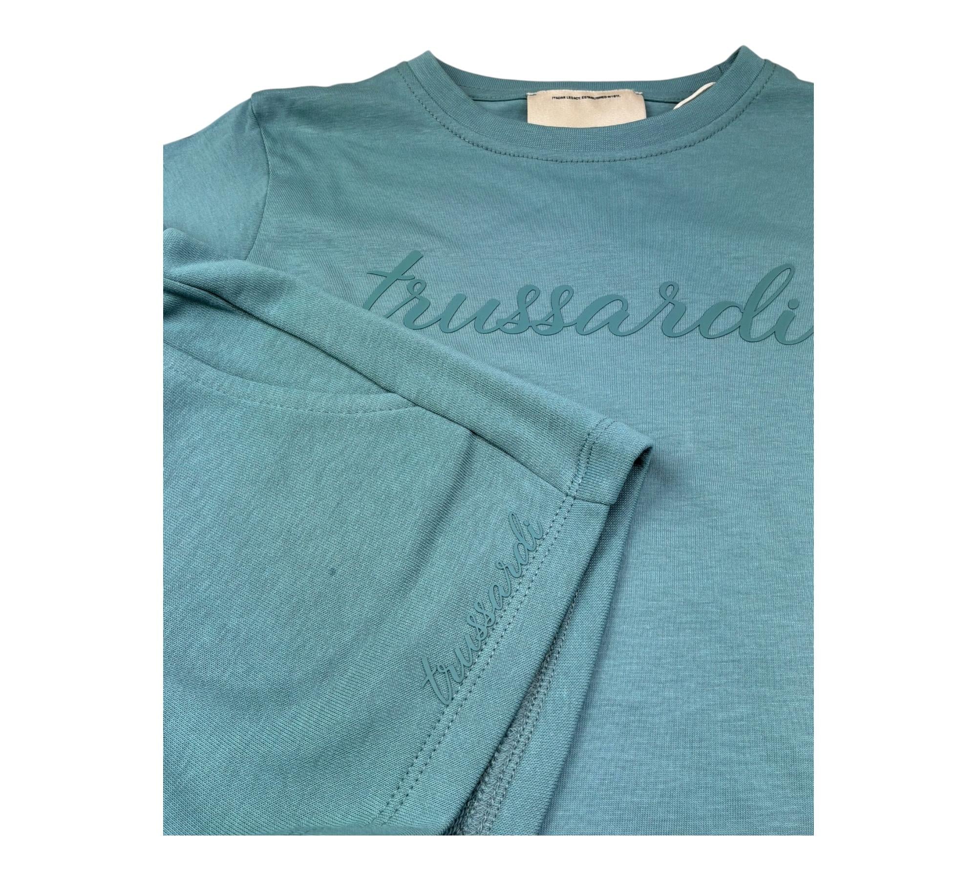 Trussardi Completo 2 Pezzi T-Shirt-Bermuda Tinta Unita per Bambina TGP26005CJ VERDE TRUSSARDI 