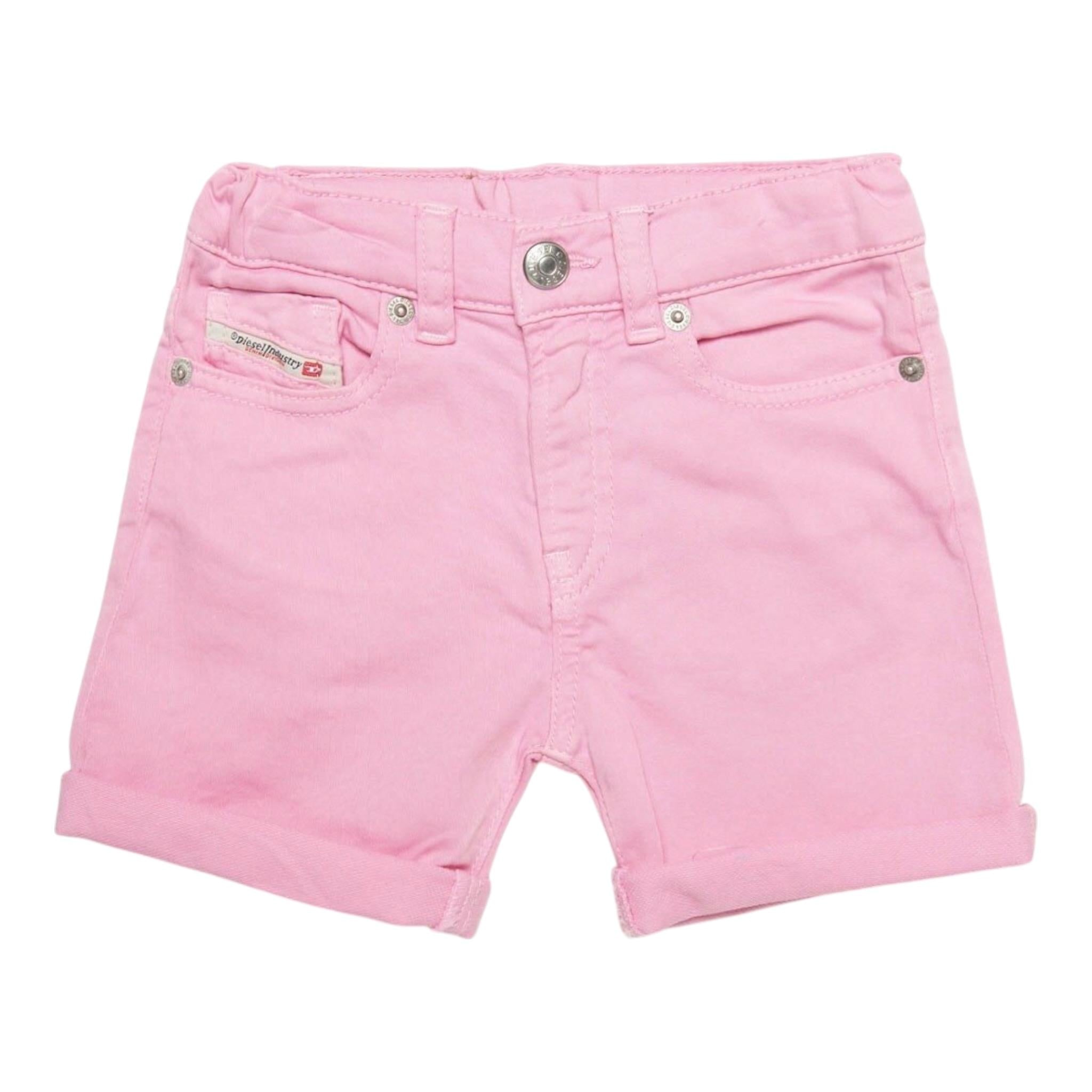 Diesel Short Tinta Unita con Girovita Regolabile per Bambina J01274 ROSA DIESEL 