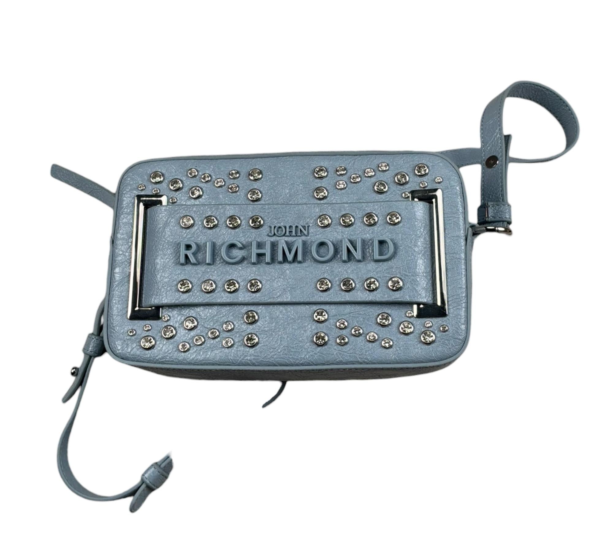 John Richmond Borsa Tinta Unita con Logo E Applicazioni per Bambina RGP26227BO AZZURRO JOHN RICHMOND 