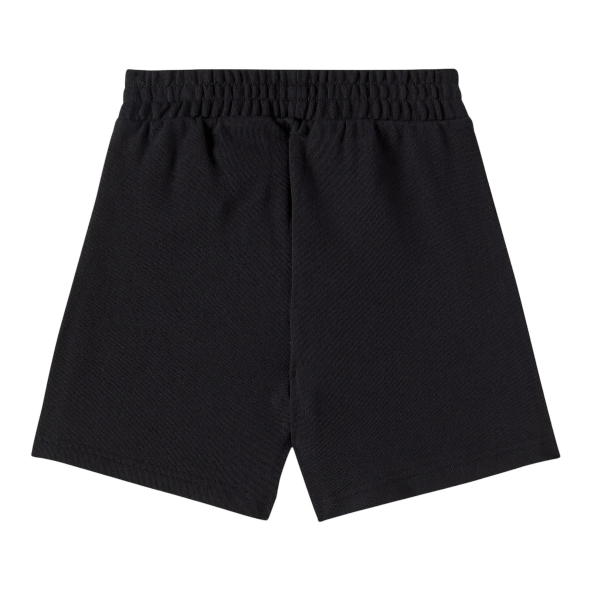 Moschino Bermuda In Felpa Tinta Unita con Stampe per Bambino HUQ028 NERO MOSCHINO 