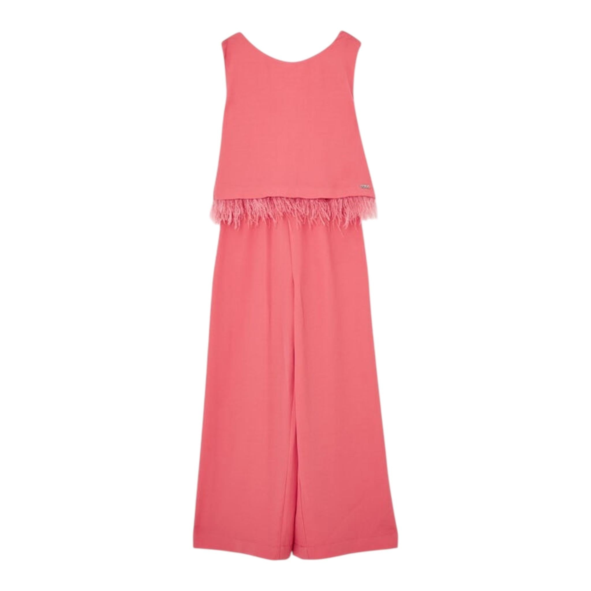 Liu Jo Tuta Tinta Unita con Frange per Bambina GA5134 SALMONE LIU JO 