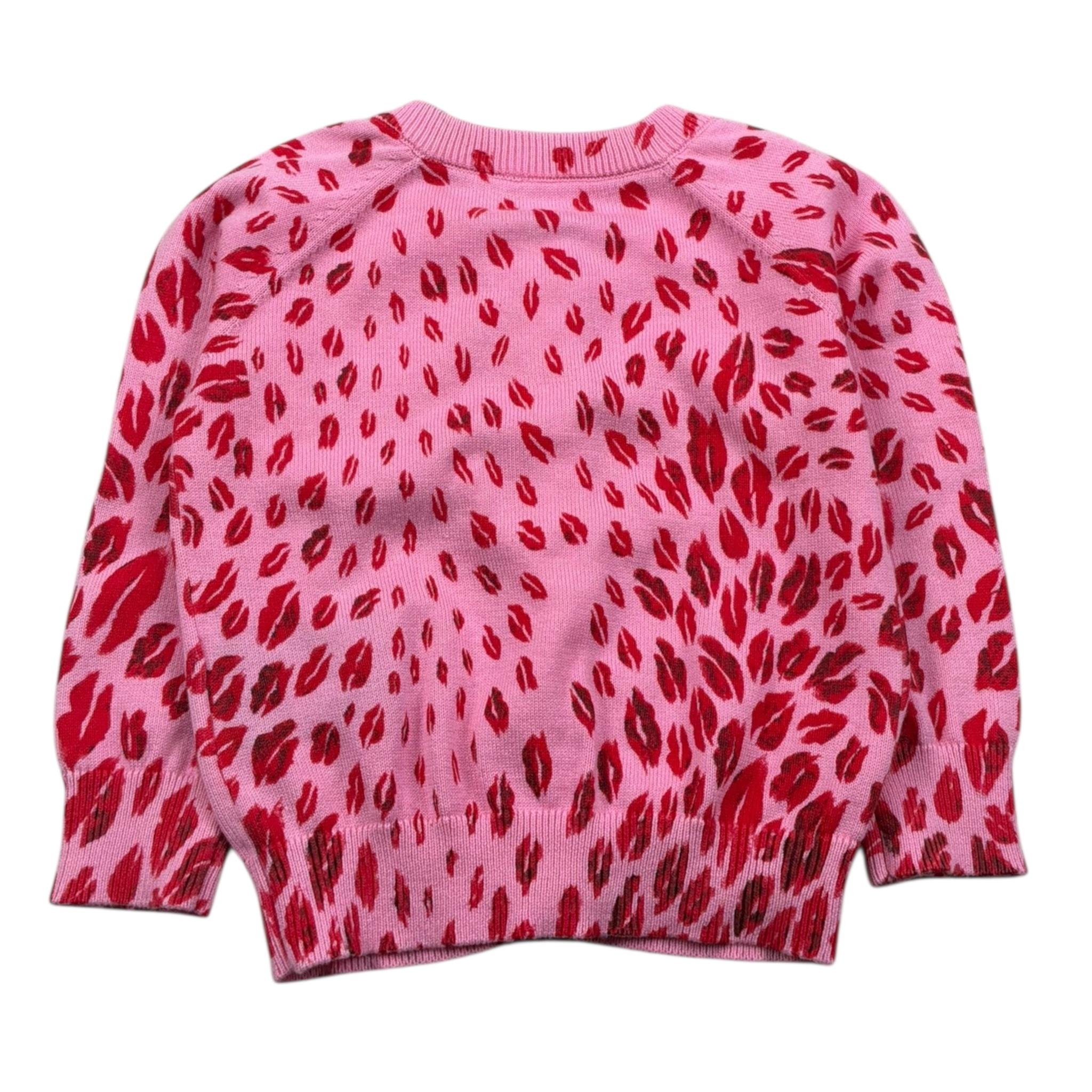 Just Cavalli Cardigan Tinta Unita Stampe Bacio per Neonata JGP26039CD ROSA JUST CAVALLI 