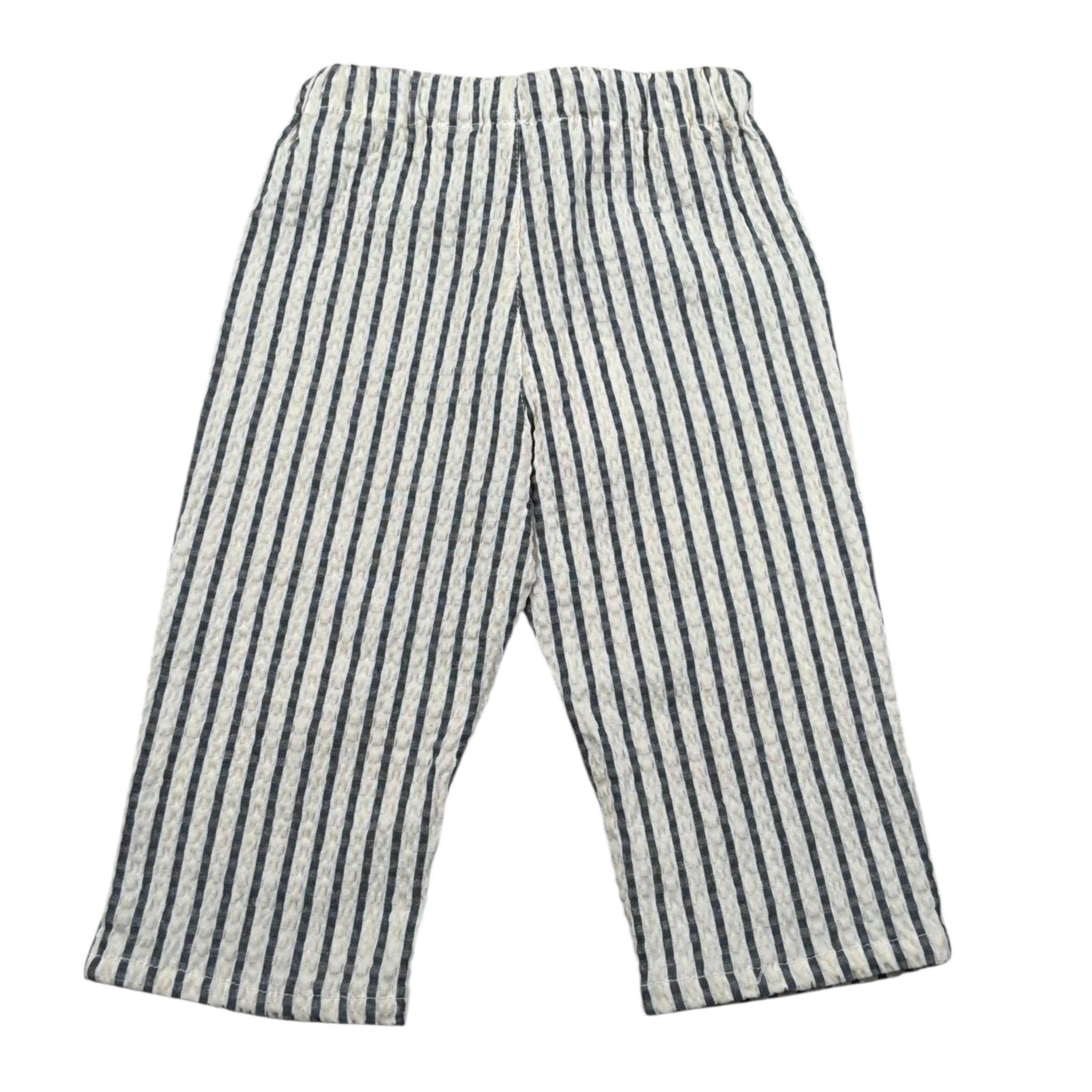 Malvi & Co Pantalone Fantasia A Righe per Neonato 34508 BLU MALVI & CO 