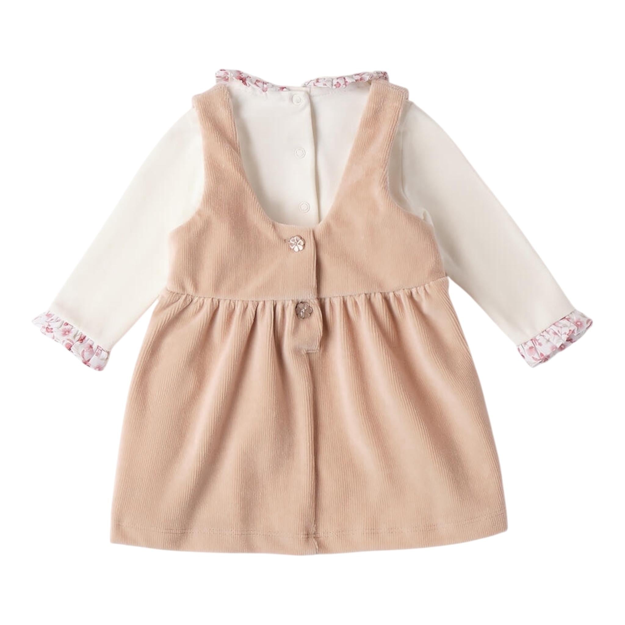 MINI BANDA completo 2pz salopette-body bicolore Bianco/beige per Neonata 3A792X BIANCO/BEIGE MINI BANDA 