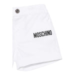 Moschino Bermuda Tinta Unita con Elastico In Vita per Neonato MUQ01JX BIANCO MOSCHINO 