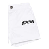 Moschino Bermuda Tinta Unita con Elastico In Vita per Neonato MUQ01JX BIANCO MOSCHINO 