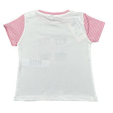 Please T-Shirt Girocollo tinta unita con Stampa Bianco per Bambina MBF3030G60 BIANCO PLEASE 