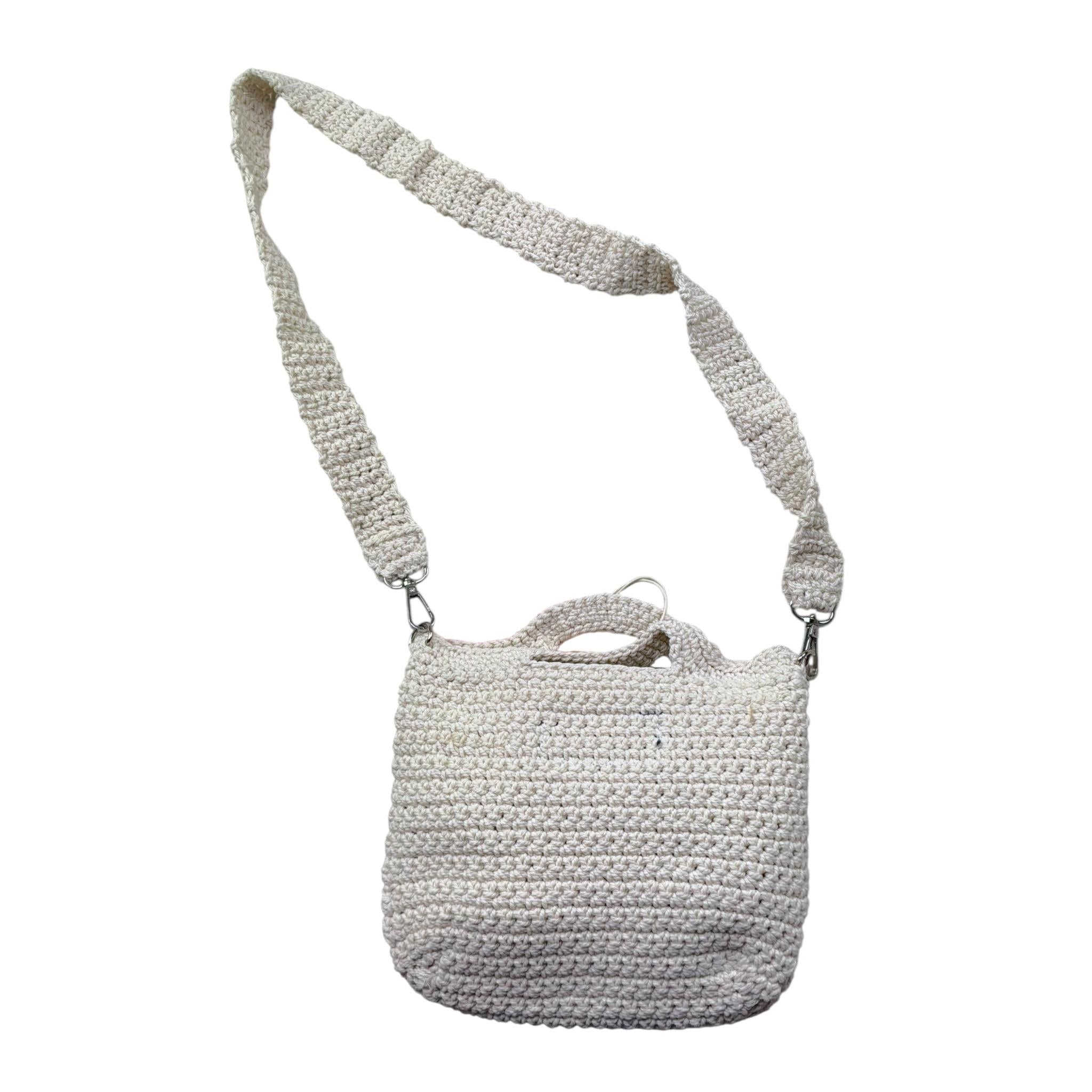 Saint Barth Borsa Tinta Unita con Applicazioni In Maglia per Bambina 00506L PANNA SAINT BARTH 