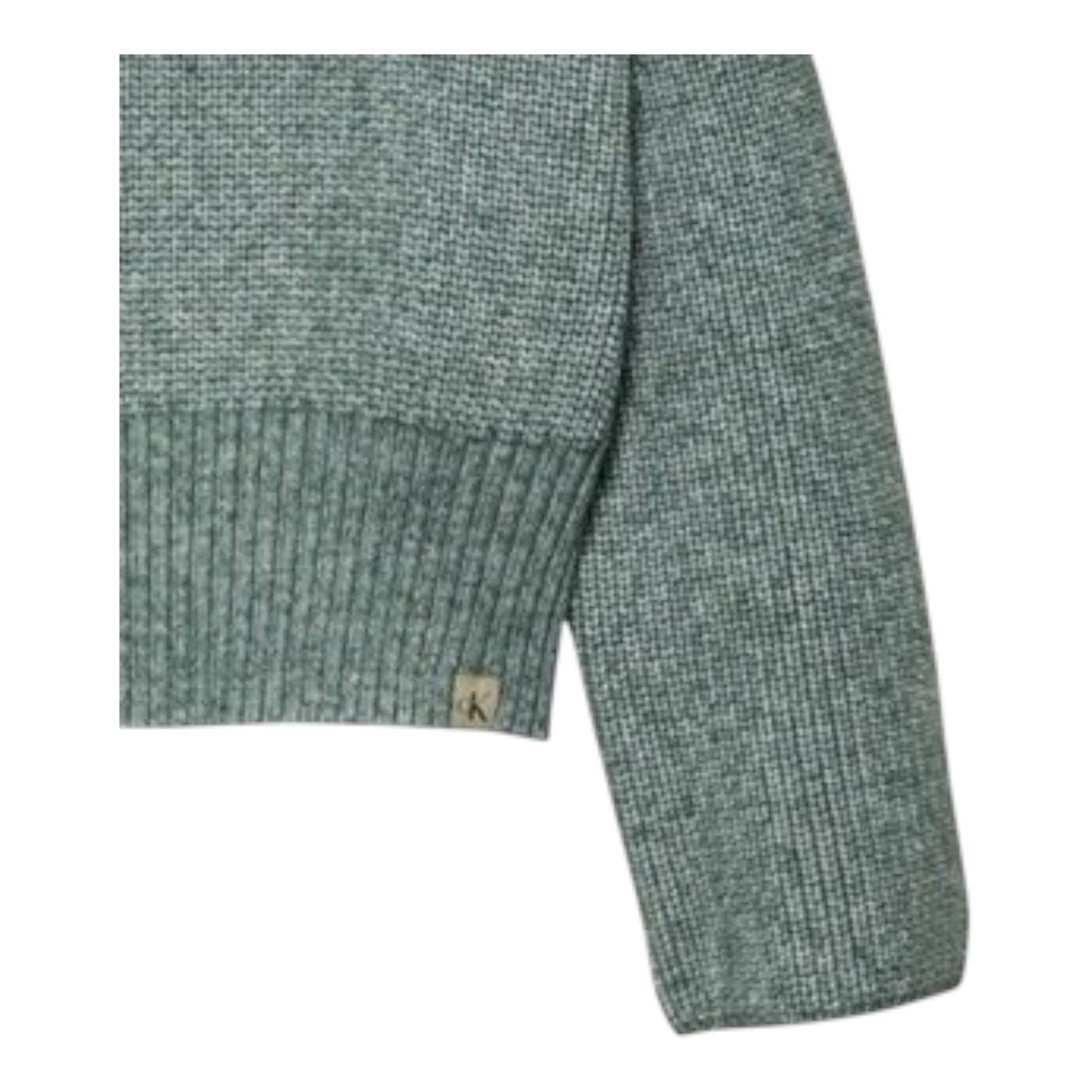 CALVIN KLEIN maglia collo alto tinta unita Verde per Bambina IG0IG02649 VERDE CALVIN KLEIN 