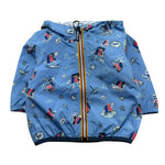 K-Way Giubbino Tinta Unita con Zip E Cappuccio per Neonato K2137YWX AZZURRO K-WAY 