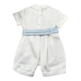 Marlu' Set Pagliaccetto-Papillion Bicolore per Neonato ER40221 BIANCO/AZZURRO MARLU' 