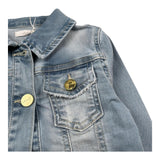M+E' Giubbino In Denim Tinta Unita per Bambina UE1690 AZZURRO M+E' 