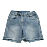 Sarabanda Short Tinta Unita con Girovita Regolabile per Bambina 08318 AZZURRO SARABANDA 