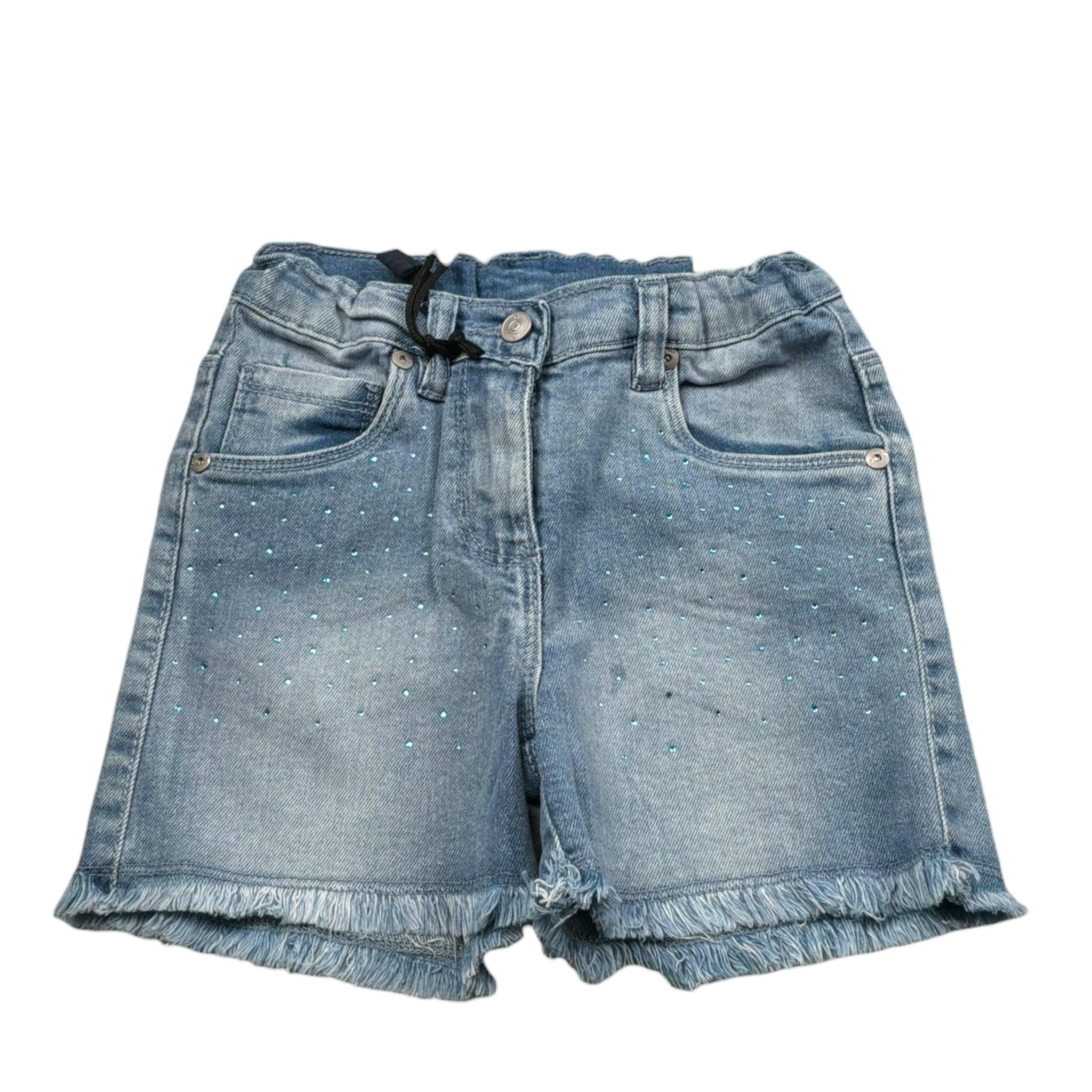 Sarabanda Short Tinta Unita con Girovita Regolabile per Bambina 08318 AZZURRO SARABANDA 