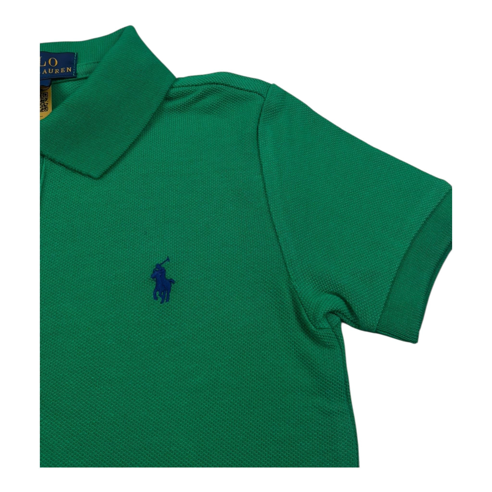 Ralph Lauren Polo Mezza Manica Tinta Unita per Bambino 322703632183J VERDE RALPH LAUREN 