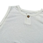 Play Up Canotta Girocollo Tinta Unita con Bottoni per Neonato PA011AQ10901 PANNA PLAY UP 