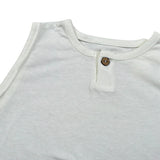 Play Up Canotta Girocollo Tinta Unita con Bottoni per Neonato PA011AQ10901 PANNA PLAY UP 