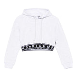 John Richmond Felpa Tinta Unita con Cappuccio E Elastico per Bambina RGP25111FE GRIGIO JOHN RICHMOND 