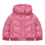 GUESS giubbino tinta unita con cappuccio e stampe logo Rosa per Neonata K4YL00WEGY0 ROSA GUESS 