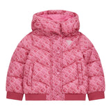 GUESS giubbino tinta unita con cappuccio e stampe logo Rosa per Neonata K4YL00WEGY0 ROSA GUESS 