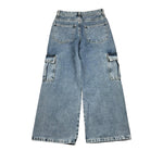 Lu Lu By Miss Grant Jeans tinta unita Modello con Tasconi Azzurro per Bambina LL2991 AZZURRO LU LU BY MISS GRANT 