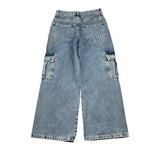 Lu Lu By Miss Grant Jeans tinta unita Modello con Tasconi Azzurro per Bambina LL2991 AZZURRO LU LU BY MISS GRANT 