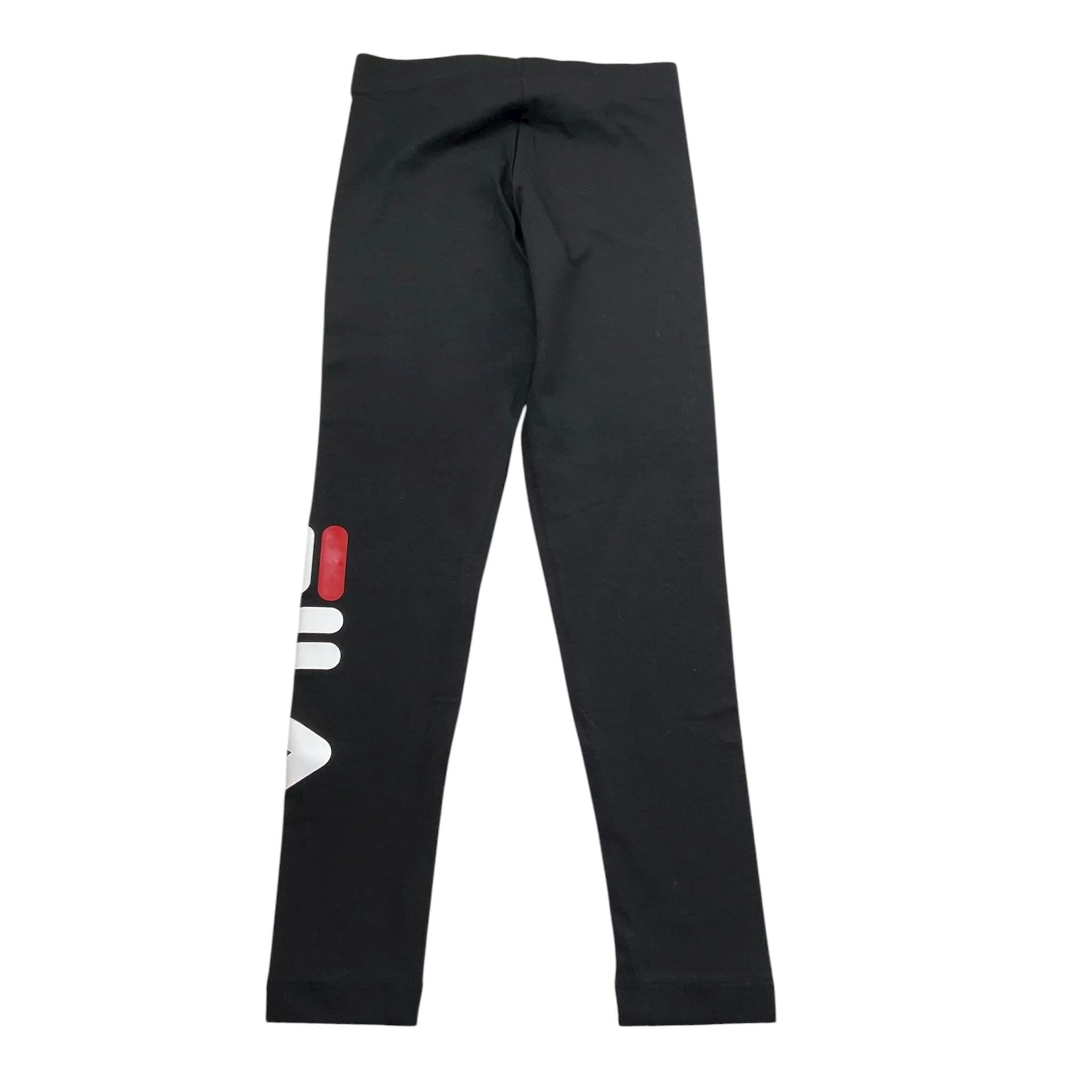 Fila Leggins Tinta Unita con Stampa per Bambina 688155 NERO FILA 