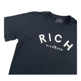 JOHN RICHMOND t-shirt girocollo tinta unita con stampa in contrasto Nero per Bambino RBA25188TS NERO JOHN RICHMOND 