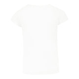Monnalisa T-Shirt Girocollo Tinta Unita con Stampa per Bambina 19E615 BIANCO MONNALISA 