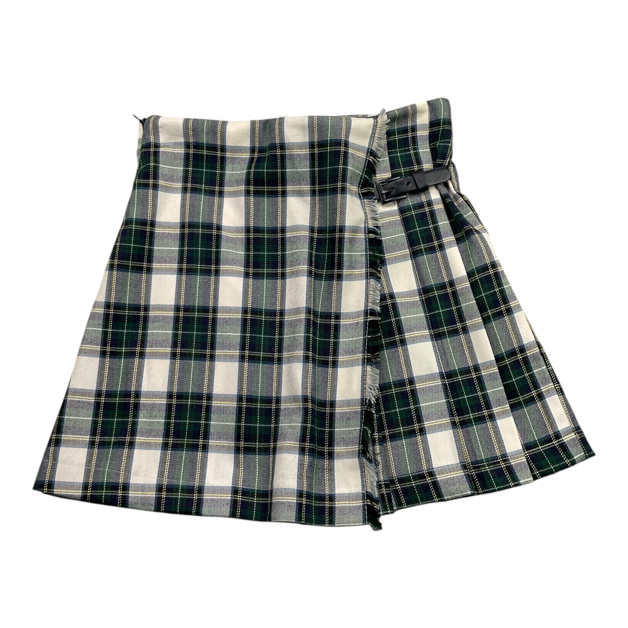 PICCOLA LUDO gonna tricolore con fantasia a quadri Verde per Bambina BS9WB037 VERDE PICCOLA LUDO 