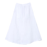 Aspesi Pantalone Modello A Palazzo Tinta Unita Con Elastico In Vita Bianco Per Bambina