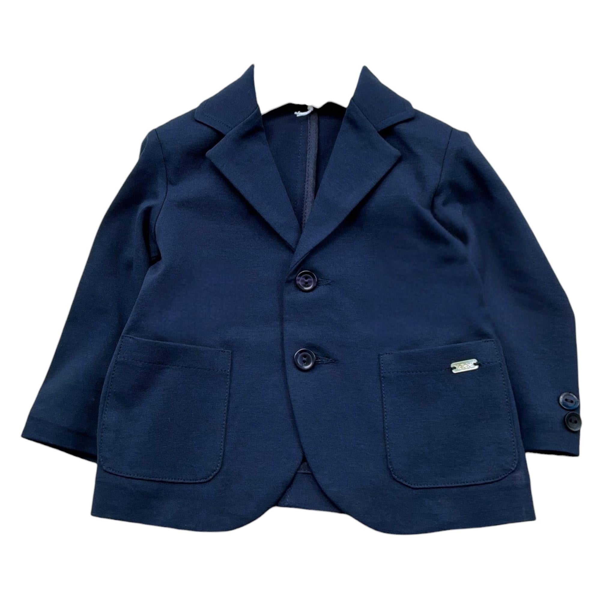 Le Bebe' Giacca Tinta Unita con Bottoni per Neonato LBB5412 BLU LE BEBE' 