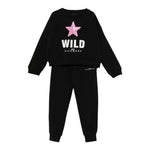 JOHN RICHMOND completo 2pz felpa- pantalone bicolore Nero per Bambina RGA24124CFX NERO JOHN RICHMOND 