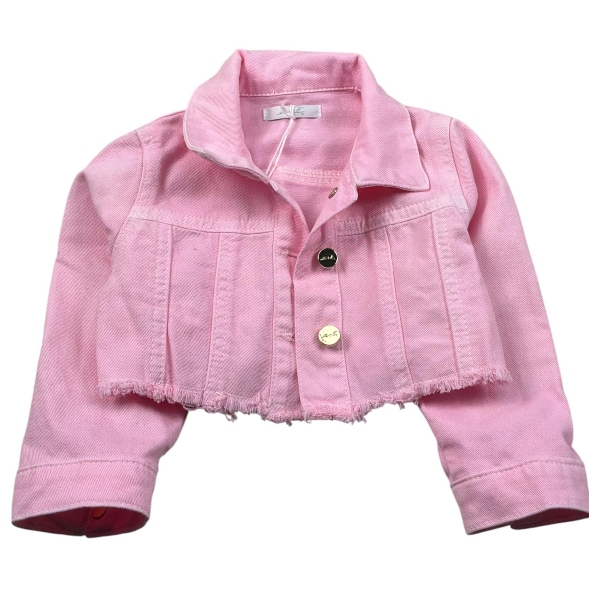 M+E' Giubbino In Denim tinta unita Rosa per Neonata UE1695N ROSA M+E' 