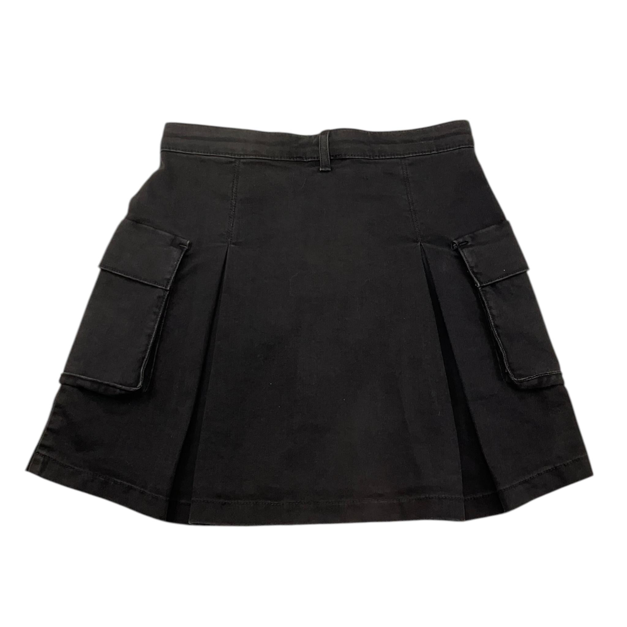 PLEASE gonna in denim tinta unita con tasconi Nero per Bambina GB10010G66 NERO PLEASE 