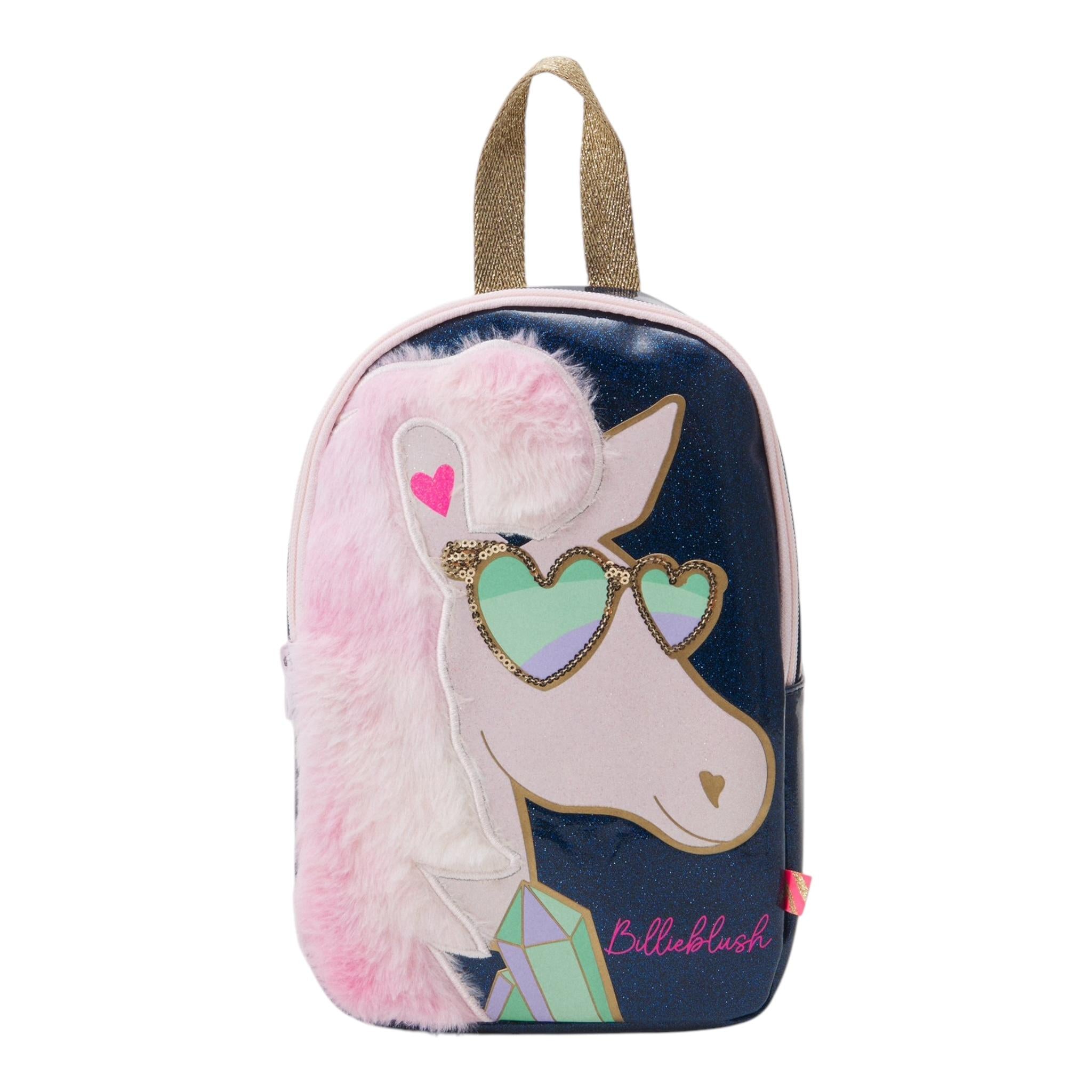 BillIEBLUSH zaino tinta unita cn unicorno Blu per Bambina U20590 BLU BillIEBLUSH 