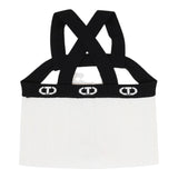 Twinset Top Bicolore con Logo per Bambina 251GJ3QW2 BIANCO/NERO TWINSET 