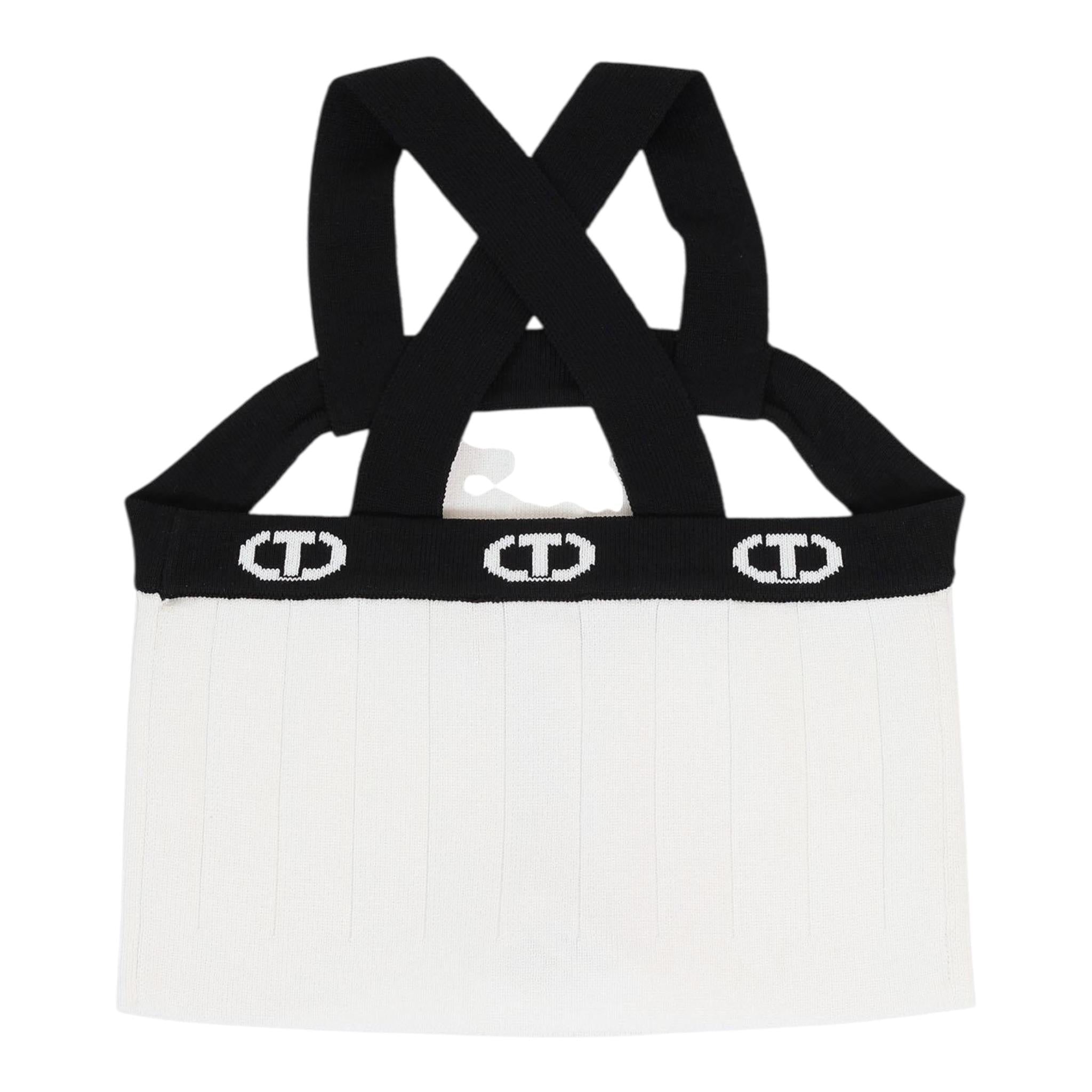 Twinset Top Bicolore con Logo per Bambina 251GJ3QW2 BIANCO/NERO TWINSET 