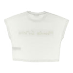 Manila Grace T-Shirt Tinta Unita con Stampa per Bambina 250TMJS25 BIANCO MANILA GRACE 