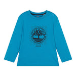 TIMBERLAND shirt girocollo tinta unita con logo Azzurro per Neonato T602151 AZZURRO TIMBERLAND 