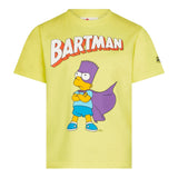 Saint Barth T-Shirt Girocollo Tinta Unita con Stampa per Bambino BARTMAN GIALLO FLUO SAINT BARTH 