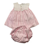 Paz Rodriguez Completo 2 Pezzi Camicia-Culotte Rosa Per Neonata