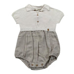 Wedoble Pagliaccetto Mezza Manica Fantasia Quadretti per Neonato V2507405X BEIGE WEDOBLE 