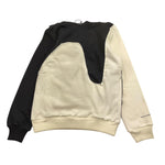 DANIELE ALESSANDRINI felpa bicolore con cappuccio e stampa Nero/bianco per Bambino 1231F00023 NERO/BIANCO DANIELE ALESSANDRINI 