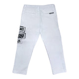G2Firenze Pantalone Tinta Unita Con Elastico In Vita Bianco Per Bambino