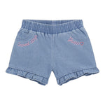 Guess Short In Denim Tinta Unita con Elastico In Vita per Neonata K5GD04D5160XN AZZURRO GUESS 